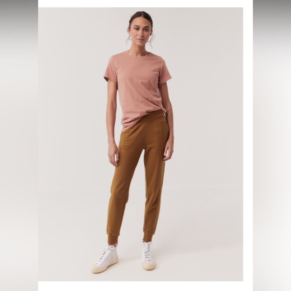 Pact Organic Cotton Golden Brown Airplane Jogger. Sz. Small